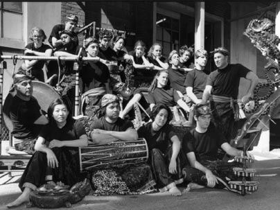 Thirty-one members of Gamelan Galak Tika, shown here in 2003, will travel to Bali this June to perform at the Bali Arts Festival.
