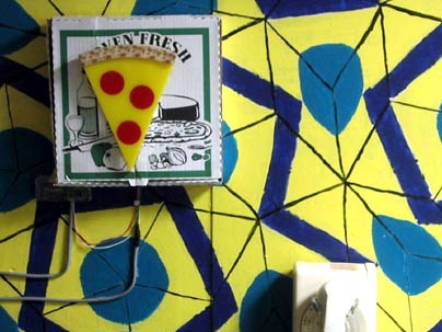 'Emergency pizza button' created by East Campus students Adam Kraft, Dave Nelson and Quinn Mahoney.