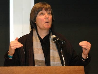 Anne Whiston Spirn, an MIT professor of architecture and urban studies and planning, spoke at an Oct. 18 symposium on "How Can We Plan for a Safe and Sustainable Region?" as part of an MIT series exploring questions created in the wake of Hurricane Katrina.