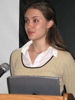 MIT junior Elizabeth Ricker reports on the feasibility of establishing a biodiesel conversion facility on campus during final presentations held Feb. 2 for the four-week IAP course 'Energy and Climate in Cambridge.'