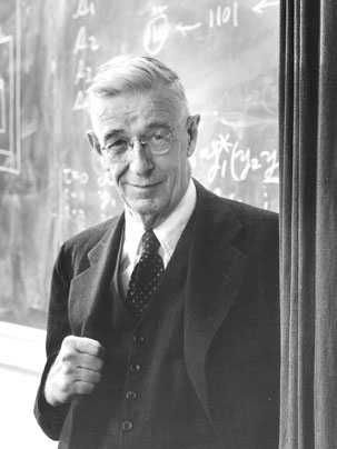 Vannevar Bush, vice president and dean of engineering at MIT from 1932 to 1938, is one of many subjects highlighted in an exhibit of Arnold Newman's photography at the Compton Gallery.
