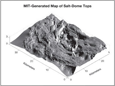 MIT algorithms were used to create this map, which shows a geological structure that traps oil many kilometers below the earth's surface.