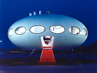 Mike Tannila's film 'Futuro: A New Stance for Tomorrow' documents the rise and fall of the plastic Futuro house designed by architect Matti Suuronen, shown in this still from the movie. The film will be screened Thursday, June 8, in Bartos Theater.
