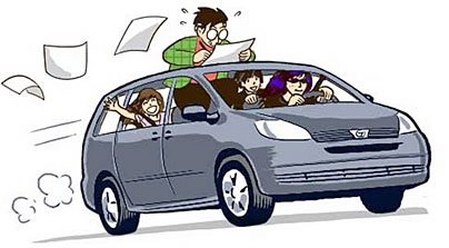 A cartoon by Scott McCloud, above, serves as an online logo for his current speaking tour/family road trip, called the 'Making Comics' 50-State Tour.