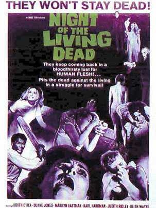 The poster from the film 'Night of the Living Dead.'