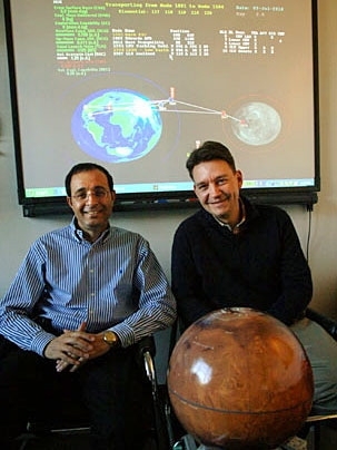 MIT researchers David Simchi-Levi, left, and Olivier L. de Weck released version 1.3 of their SpaceNet software this month.