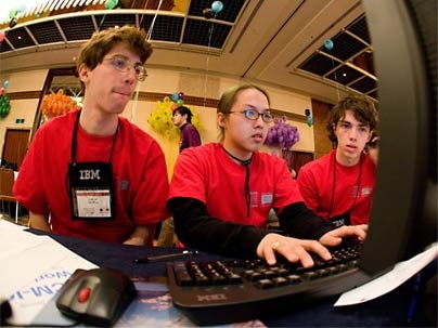 Three MIT students, senior Brian Jacokes, junior Eric Price and senior Hubert Hwang compete in the Association for Computing Machinery  International Collegiate Programming Finals held in March. The team won fourth place overall out of 88 teams.