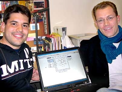 MIT Sloan M.B.A. students Jose Almirall, left, and Tom Duterme created mbabuzz.com to reduce anxiety among business school applicants.