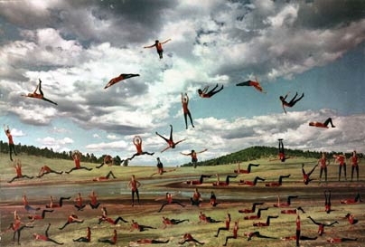 Martha Rosler's 'Nature Girls (Jumping Janes),' from the series 'Body Beautiful or Body Knows No Pain, 1966-72.' Photomontage. (Courtesy of the artist.)