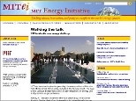 Screenshot of the MIT Energy Initiative's new web site.