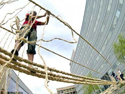 Freshman Alice Chang works on Chaka Stata. <a onclick="MM_openBrWindow('incanbridge2-enlarged.html','','width=509, height=583')">
<span onmouseover="this.className='cursorChange';">Open image gallery</span>
</a>
<noscript> <a href="incanbridge2-enlarged.html">
<em>(no JavaScript)</em>
</a>
</noscript>