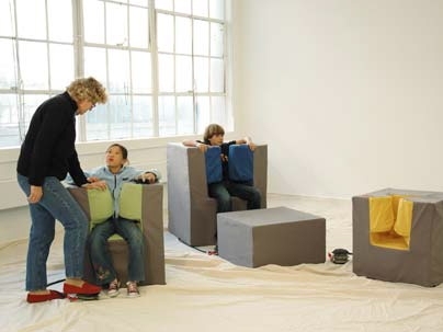 Prof. Wendy Jacob's Squeeze Chairs in use.