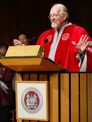 Robert M. Randolph addresses a crowd of hundreds of people Sept. 30 at Kresge Auditorium during his installation as MIT's first chaplain to the Institute.