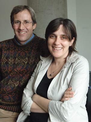 CSAIL professor Regina Barzilay, right, and principal research scientist James Glass, left, use computer techniques to create a lecture-browsing system.
