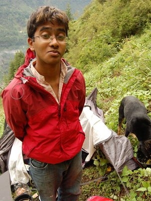 Arka Dhar on a trip to in the Himalayan foothills.