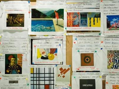 The art contest board near Professor Walter Lewin's office.