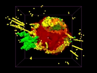 This 3-D visualisation of Cas A was made possible by importing the data into a medical imaging program that has been adapted for astronomical use.