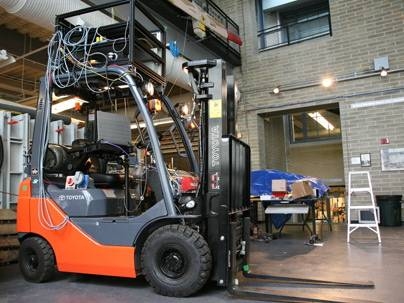 Robotic forklift.