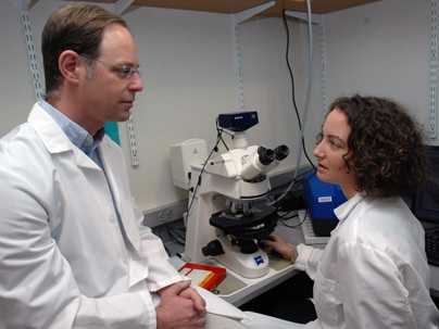 Professor of Biological Engineering David Schauer and post-doc Megan McBee do work on infectious diarrhea in the developing world.