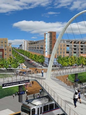 A rendering of the MIT team's proposal for the Denver Design District, which won them first place in the annual Gerald D. Hines Student Urban Design Competition.