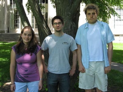 Charles and Holly Housman Awardees Angelica Osorno, Chris Kottke and Chris Evans.