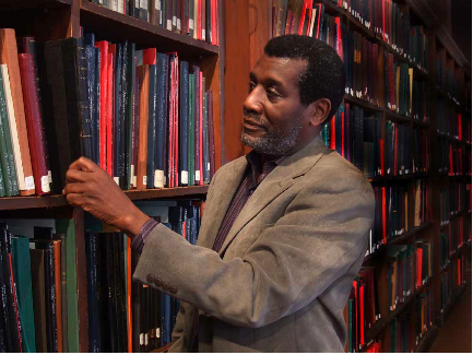 Professor Marcus Thompson in the Music Library