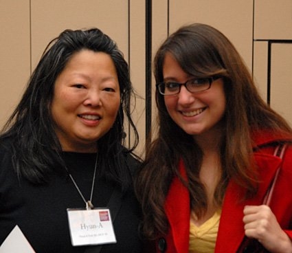Hyun-A Park '83 is paired as an alumni coach for Sammi Wyman '11. 