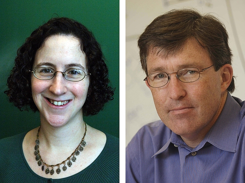 Economics professor Amy Finkelstein, left; and Tyler Jacks, the director of the Koch Institute for Integrative Cancer Research, were elected today to the Institute of Medicine.