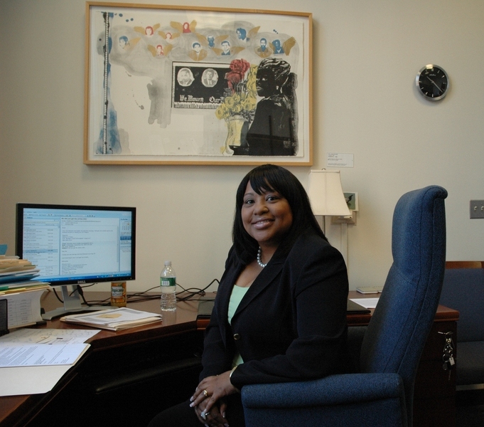 DiOnetta Jones in her office