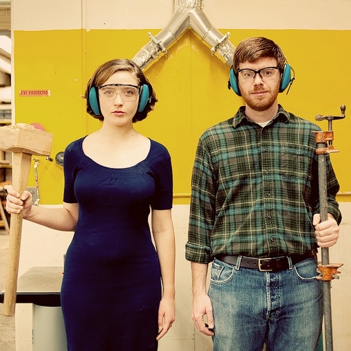 Newly engaged Theis Clarke SM '04, PhD ’08 and Catherine Lee met at the Hobby Shop.