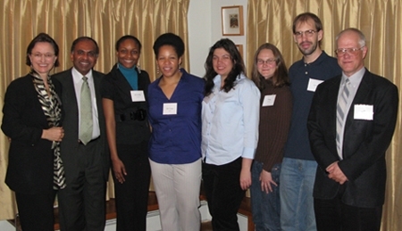 From left to right: Sophie Vandebroek; Subra Suresh; Xerox-MIT Fellows Rhonda Jordan (ESD), Melissa Smith (MSE), Biliana Kaneva (EECS), Amy Mueller (CEE), and Greg Little (EECS); and Vice President James R. Larson, Xerox Research Center, Webster, NY.