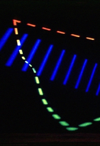 Rudie Berkhout's "Delta II" is among the works of art that make up the MIT Museum's second annual winter holography exhibition. 