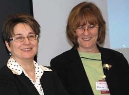Anna Jasonides (left) and Joan Hill led a group on handling holiday food challenges if you have diabetes.