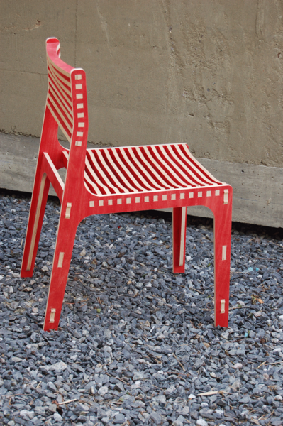 CNC routed chair, designed and built by Noel Davis '06. 