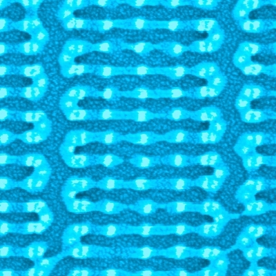 MIT researchers coaxed tiny, chainlike molecules to arrange themselves into complex patterns, like this one, on a silicon chip. Previously, self-assembling molecules have required some kind of template on the chip surface — either a trench etched into the chip, or a pattern created through chemical modification. But the MIT technique instead uses sparse silicon “hitching posts.” The molecule...