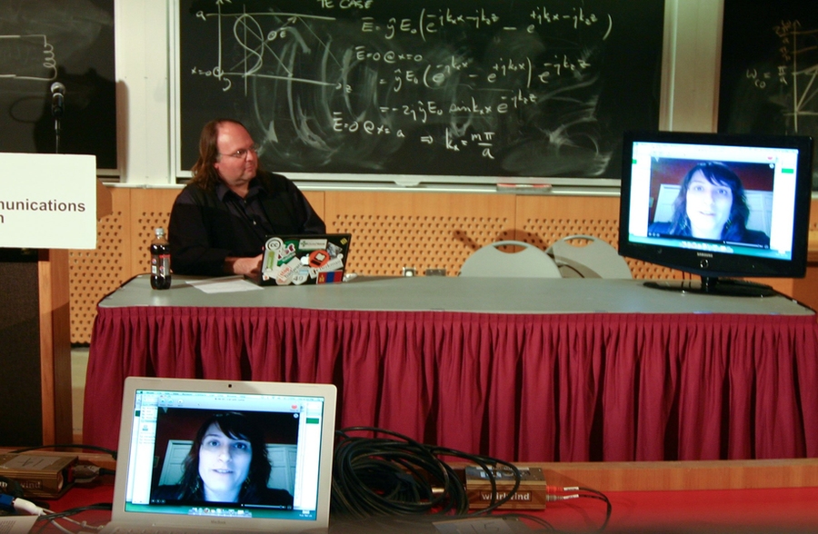 The event included a series of interviews, using the Web-based videoconferencing software Skype, with activists around the world.
