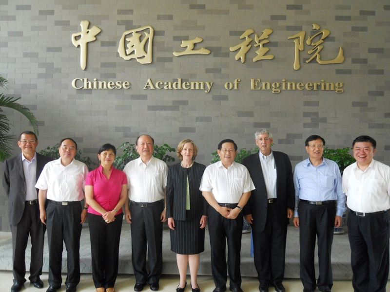 President Hockfield and MIT officials pose with Chinese science and engineering leaders on Tuesday, June 22, at the Chinese Academy of Engineering in Beijing. The group discussed potential collaborations between China and MIT in areas such as education, energy and health.
Pictured here are, from left, Victor Zue, director of MIT's Computer Science and Artificial Intelligence Laboratory; Zhou Ji,...