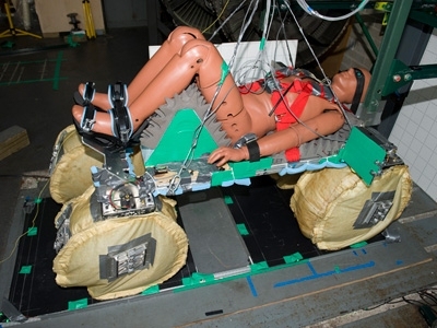 Throughout August, Sydney Do conducted dozens of "drop tests" of a dummy attached to the airbag system. The system was dropped from different heights that ranged from one foot to 10 feet.