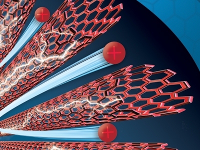 By aligning carbon nanotubes inside polymer composites, Wardle and his colleagues designed electrodes that allow ions to travel more quickly between the tiny cylinders.