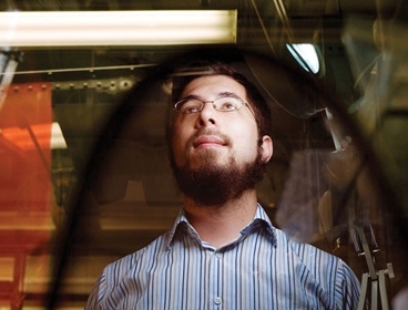 In his MIT lab, Ed Boyden studies how photosensitive proteins can be used to affect the workings of the brain.