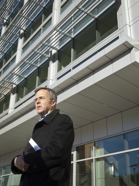 As senior project manager for the Koch Institute, May collaborated with researchers and architects to make sure the researchers’ technical requirements were included in the building’s design. He and his colleagues also helped ensure that the new facility would create a vibrant street front in Kendall Square, as well as an inviting green space for the MIT community.