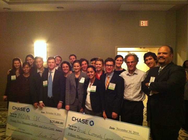 Chase Community Development Award winners receive their award at the event in New Orleans on Nov. 30