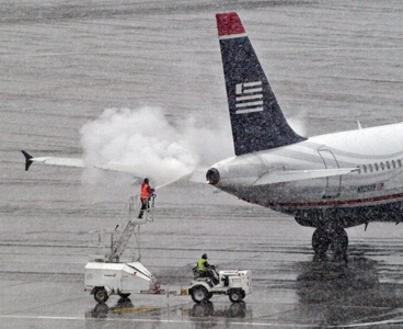 Present methods of preventing ice buildup on planes rely primarily on deicing solutions that are sprayed onto the wings and tail.