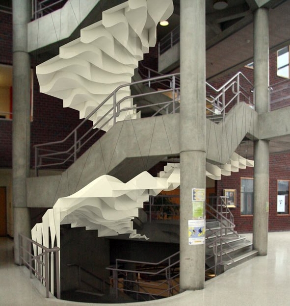 'Overliner' by Joel Lamere, lecturer in the Department of Architecture, and Cynthia Gunadi; Whitaker Building, E25.
