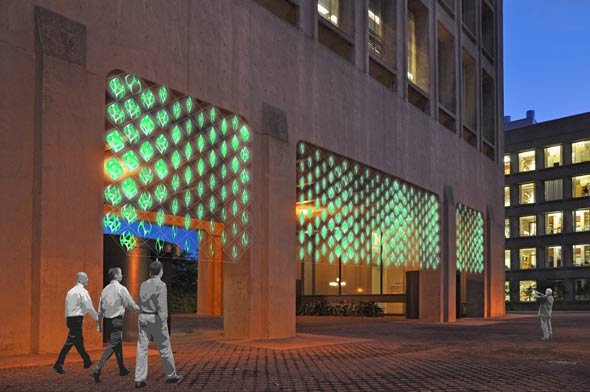 'Wind Screen' by Meejin Yoon, associate professor of architecture, Green Building, Building 54.