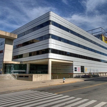 The Media Lab building is one of the many I.M. Pei-designed buildings on campus.