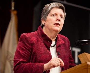 U.S. Secretary of Homeland Security Janet Napolitano delivers the annual Compton Lecture on Monday.