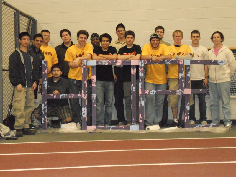 The brothers of Pi Kappa Alpha (PIKE) constructed this 'Sign of Hope' as a fundraiser for Relay for Life.