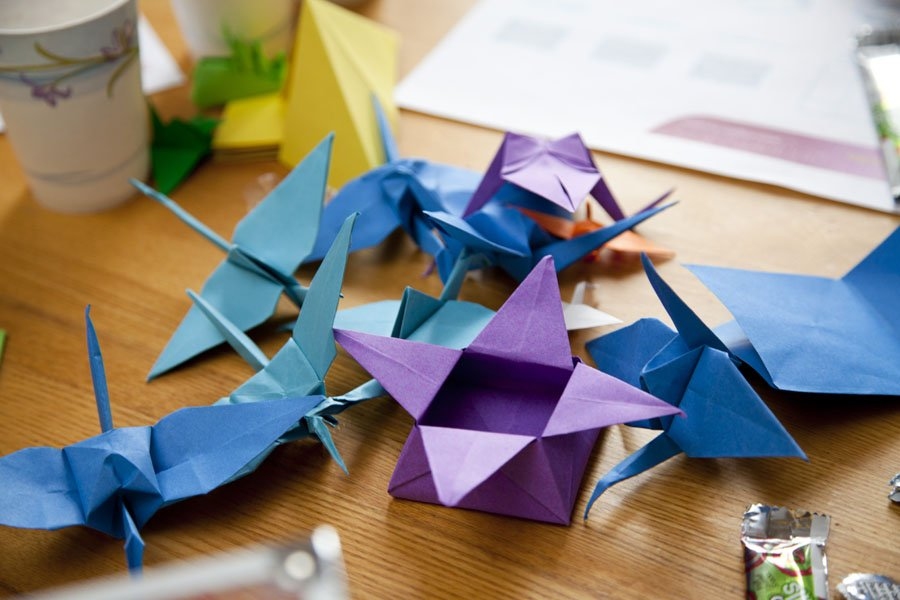 Combine delicious smoothies and origami and you get ... smoothigami, according to the residents of New House, who put on a smoothie and origami-making bonanza.