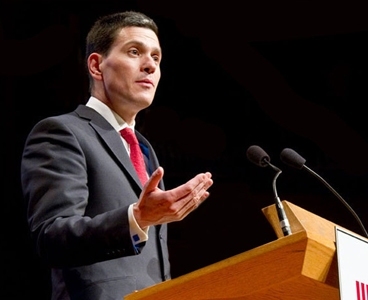 David Miliband delivers in the Compton Lecture in March 2010.